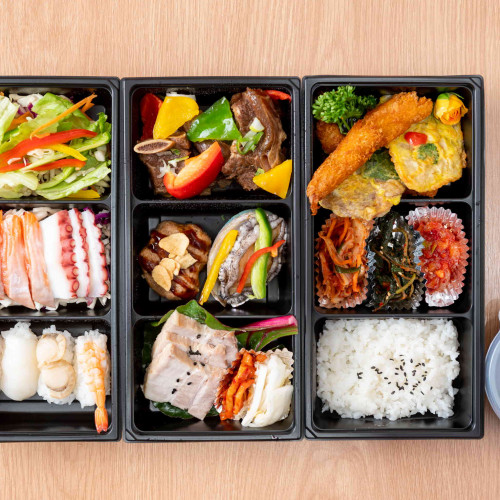 정찬도시락-회2종,초밥,전복,소갈비,떡갈비,육전등등(2…
